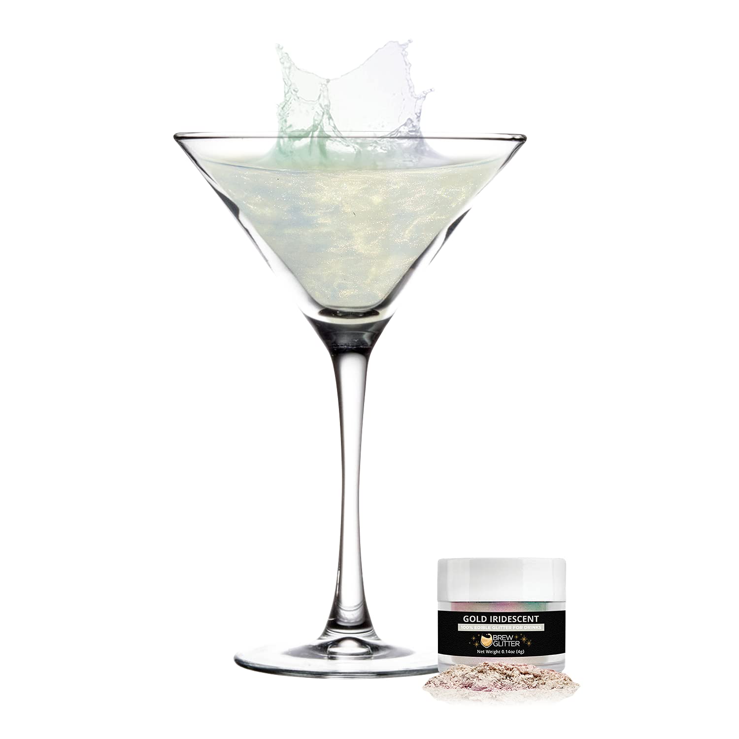 BREW GLITTER White Edible Glitter For Drinks, Cocktails, Beer, Drink  Garnish & Beverages | 4 Gram | KOSHER Certified | 100% Edible & Food Grade  