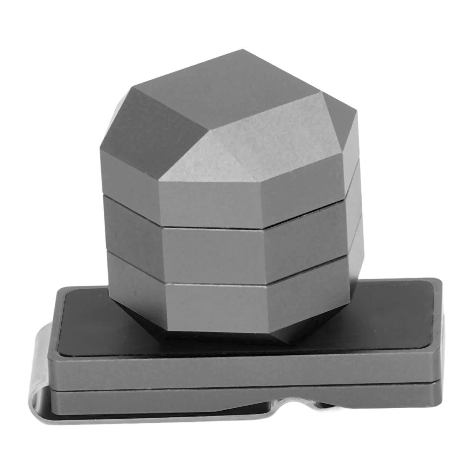 VGEBY Universal Aluminum Cue Chalk Holder Clip Octagon 3 Layers