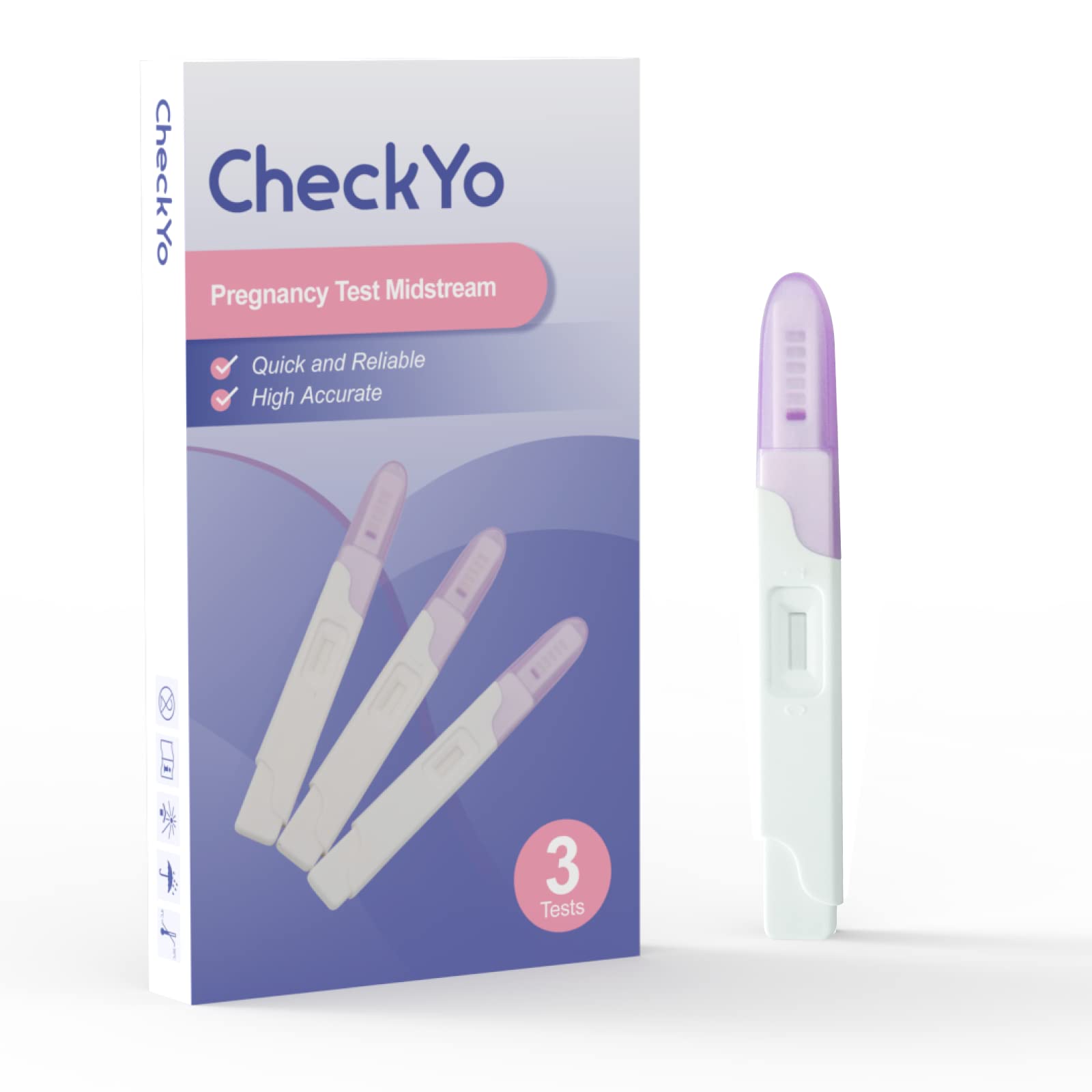 3 Pack CheckYo Pregnancy Tests for Early Detection Accurate Pregnancy