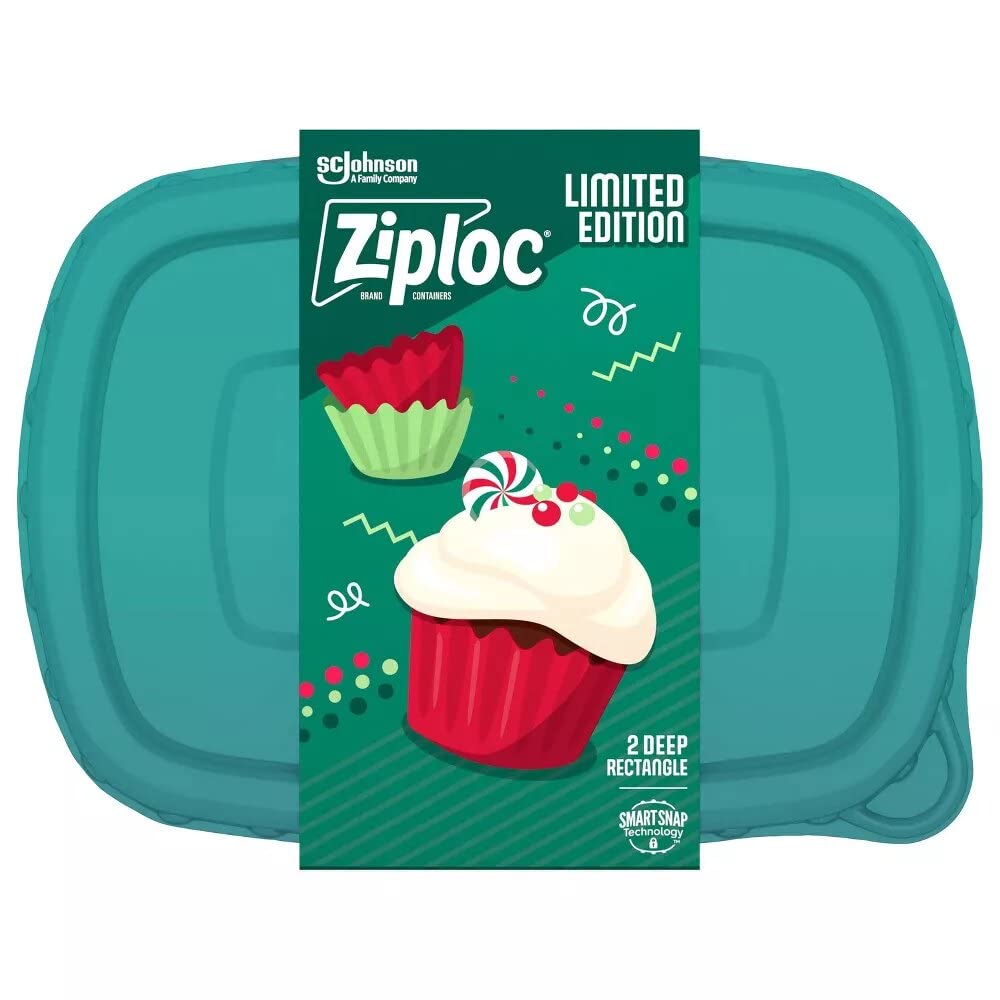 Ziploc Container Large Rectangle, 9 cup Containers (4ct) 