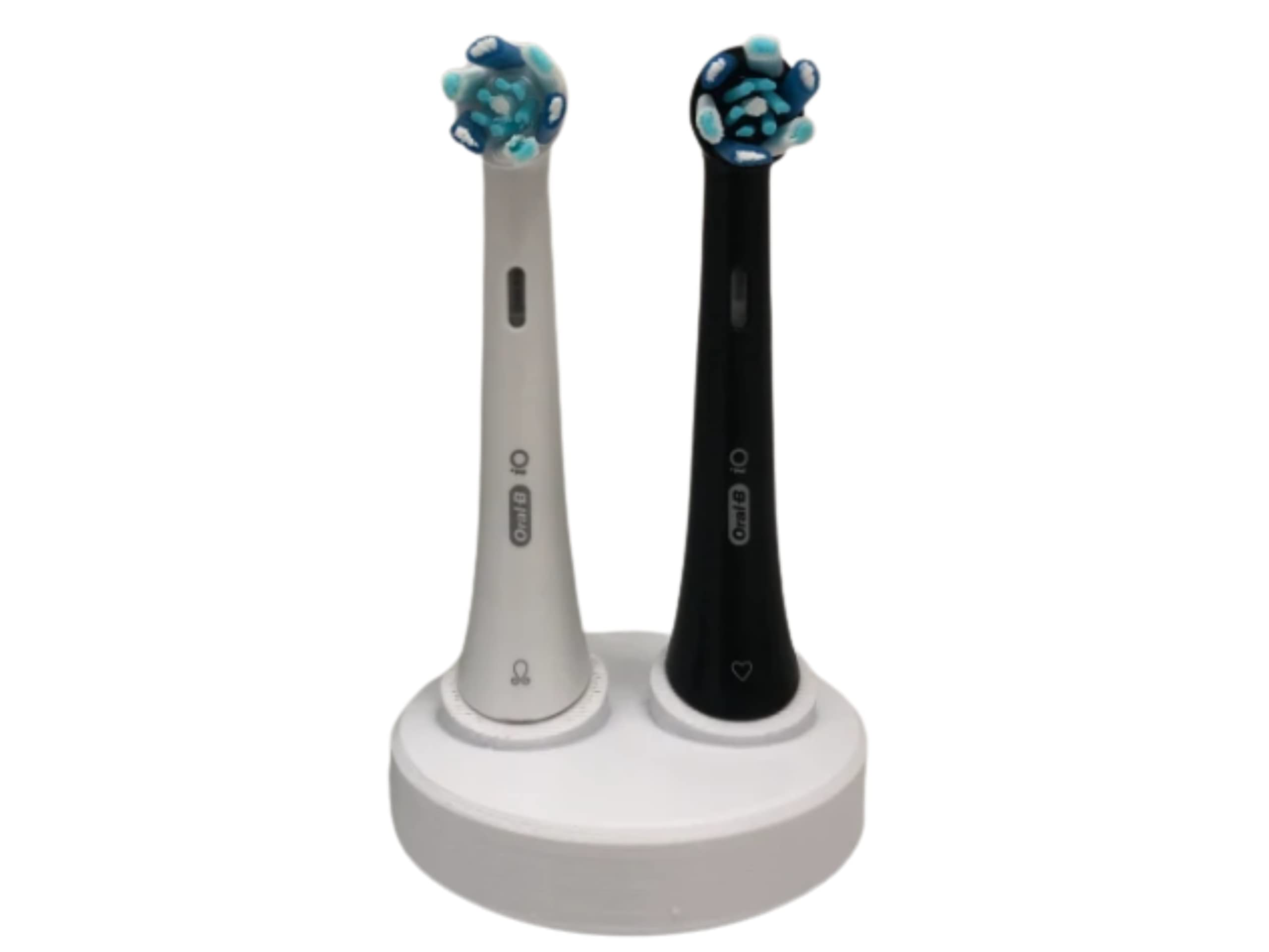 HOYT DESIGN Soporte para cepillo de dientes eléctrico, montaje en pared,  compatible con Oral-B, soporta 2 cargadores, se monta solo en una sola toma