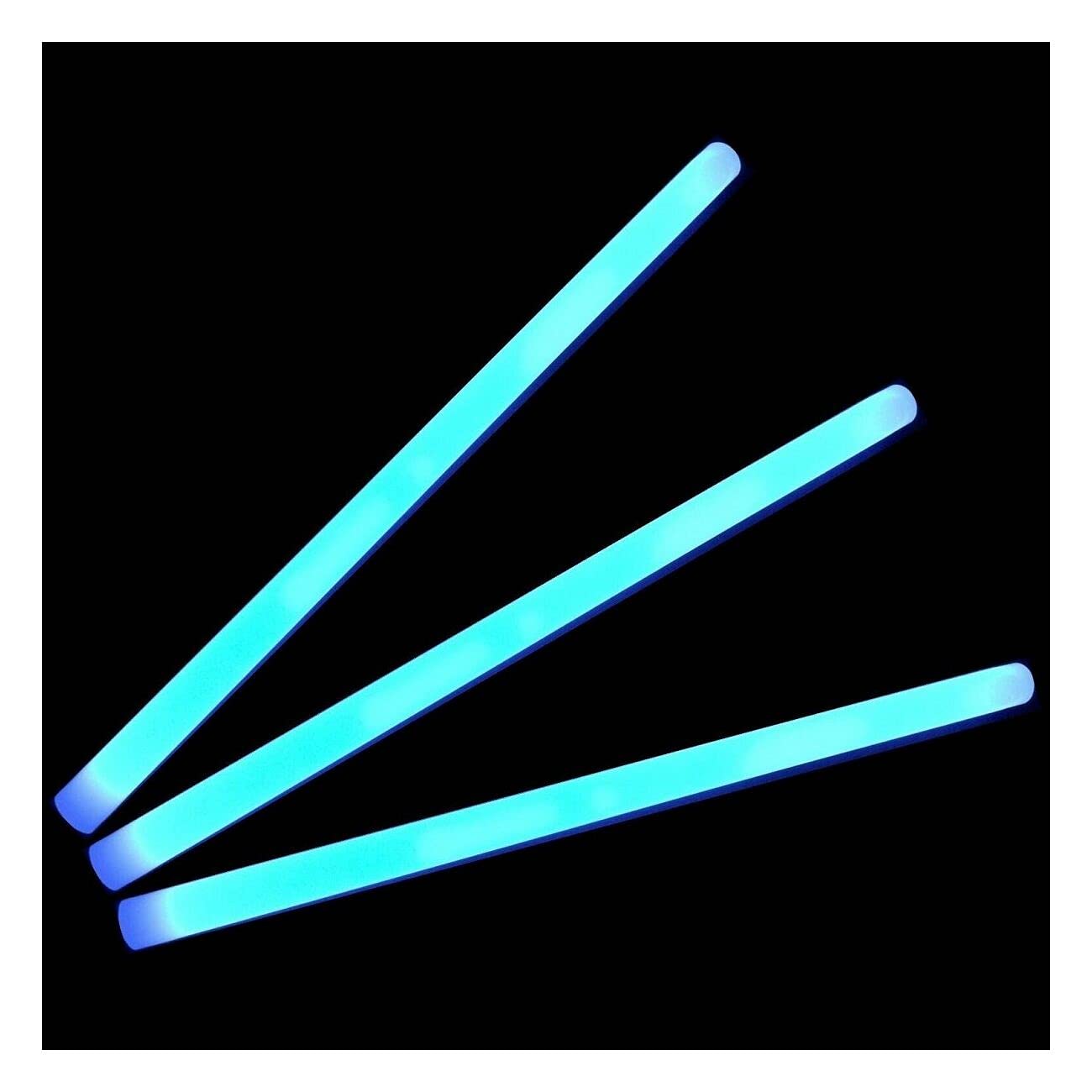 Glow Sticks Bulk Wholesale, 25 6” Industrial Grade Blue Light Sticks.  Bright Color, Glow 12-14 Hrs, Safety Glow Stick with 3-Year Shelf Life