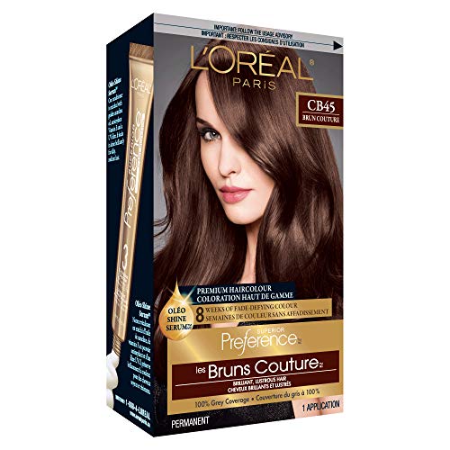 L'Oreal Superior Preference Fade-Defying Color + Shine System Warm 4M Dark Mahogany Brown 1 Application L'Oreal Superior Preference Fade-Defying Color + Shine System Warm 4M Dark Mahogany Brown 1 Application