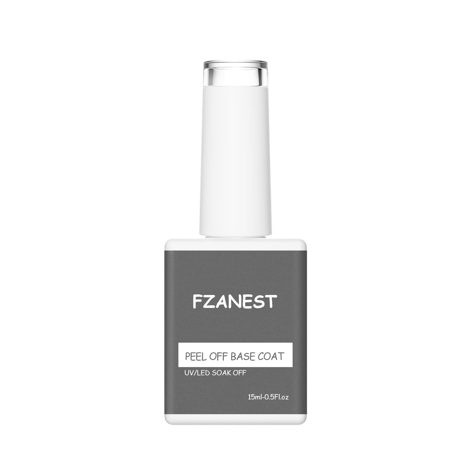 FZANEST Peel Off Gel Base Coat For Gel Nail Polish 15ml UV LED Light  Peelabel Base Gel Polish Non Toxic Vegan Cruelty Free Peel Off Base