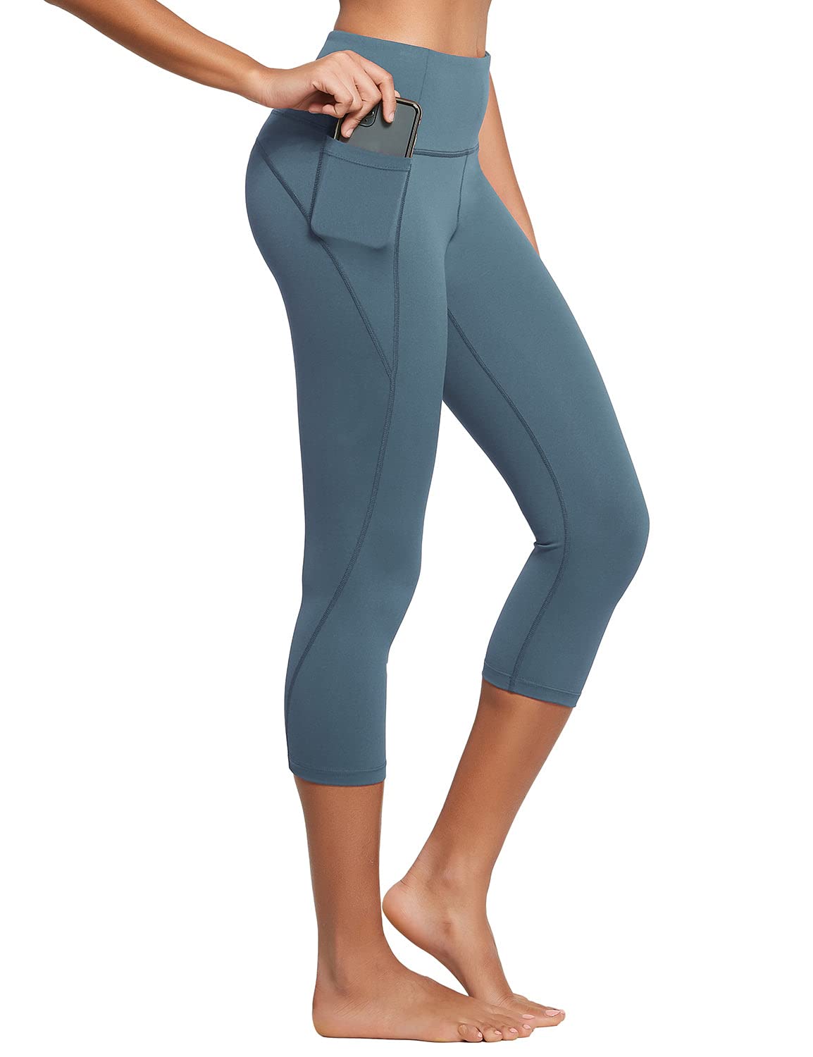 Buy BALEAF Yoga Pants for Women Capris High Waist Leggings with
