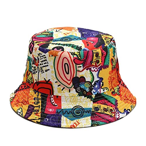 Quanhaigou Bucket Hat for Men Women Packable Reversible Printed Sun Hats  Fisherman Outdoor Summer Travel Hiking
