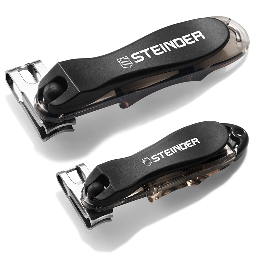 STEINDER Easy Nail Clippers Toenail & Finger Clipper Set Gift for Dad  Convenient Grip 360 for