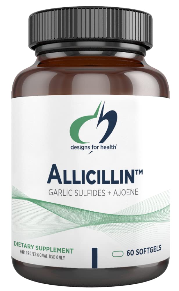Designs for Health Allicillin Allicin Supplement with 200mg Garlic Oil + Parsley Oil Garlic