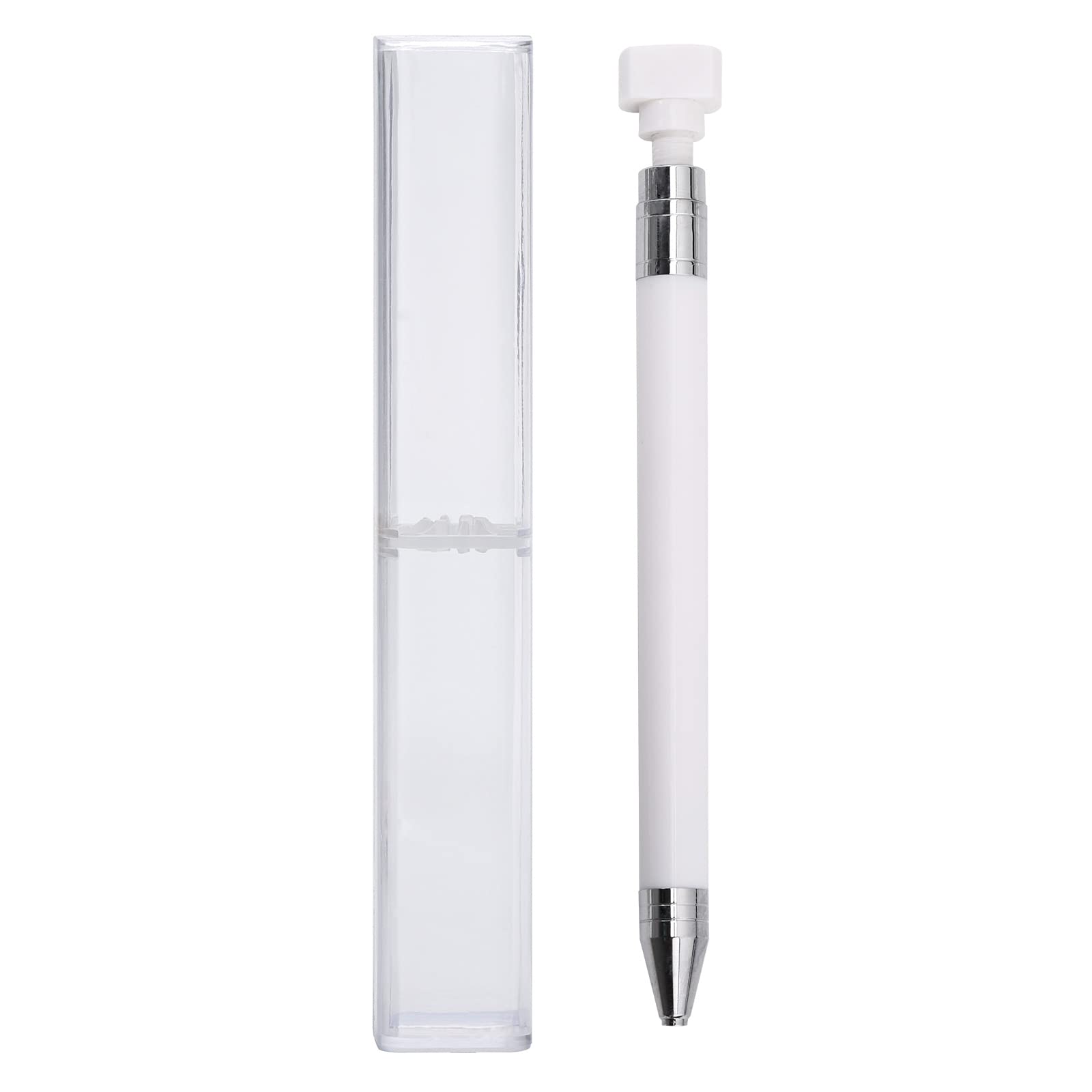1 Pack Wax Pencil for Rhinestones, Rotary Push Rhinestone Picker Dotting  Pen Applicator for Nail Gems Stones DIY Nail Art Tool White 5 - White