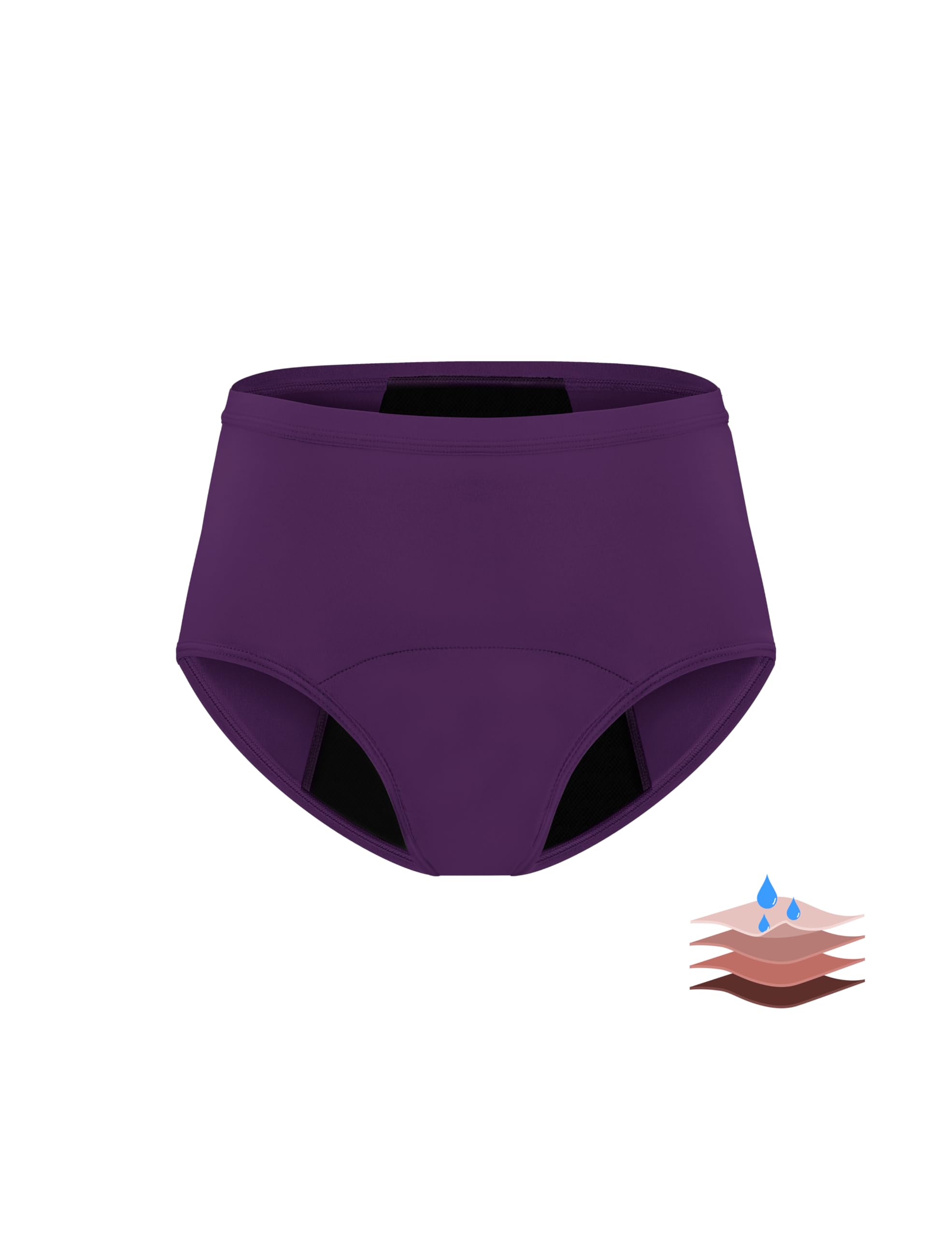 Leovqn Period Pants for Women Lace Trim Menstrual Underwear Heavy Flow Period  Knickers Leakproof Postpartum Briefs
