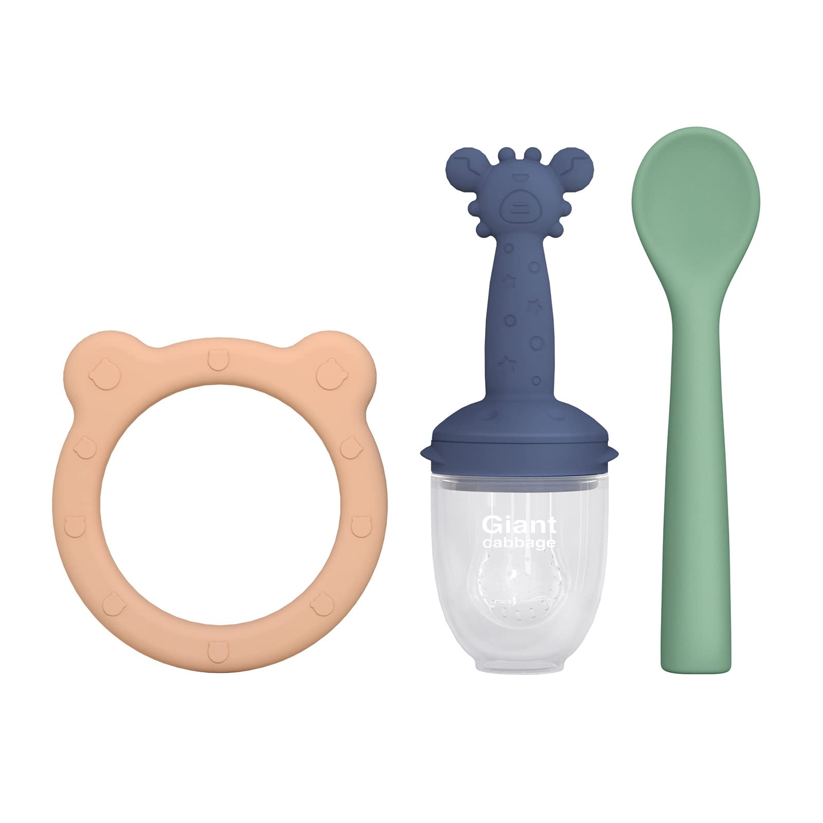 Silicone Baby Spoons - Blue & Green