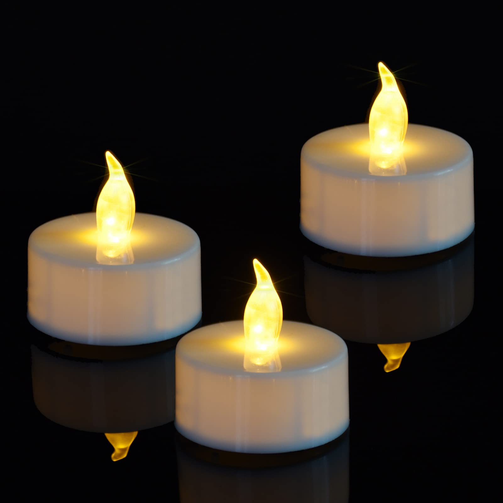 Artmarry Battery Operated Tea Lights Flameless Flickering LED Tealights