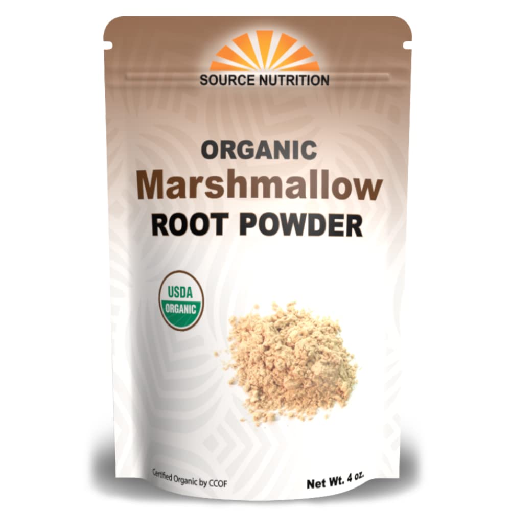 Pure USDA Organic Marshmallow Root Powder, 4 oz, Pure Whole Powder, No  Additives or Fillers, Supports