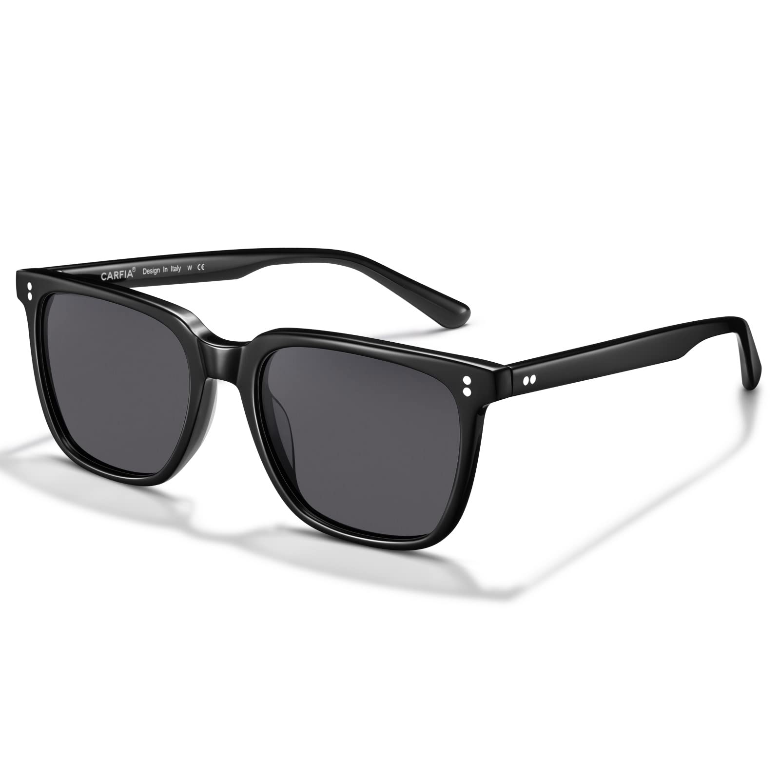 Carfia Acetate Polarized Mens Sunglasses UV Protection Retro Fashion Cool  Glasses for Driving Golf Fishing Waterskis