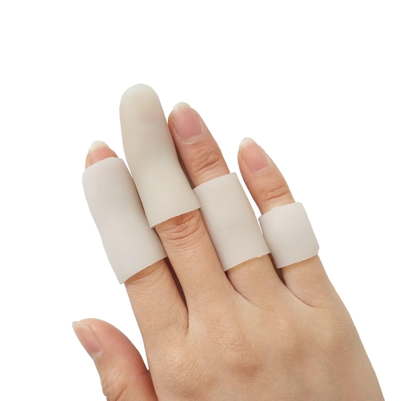 20 PCS Gel Finger Cots, Silicone Finger Protectors, Rubber Finger Covers  for Dry Skin, Gel Finger Protectors for Cracked Knitting Cuts, Washable and  Reuse.