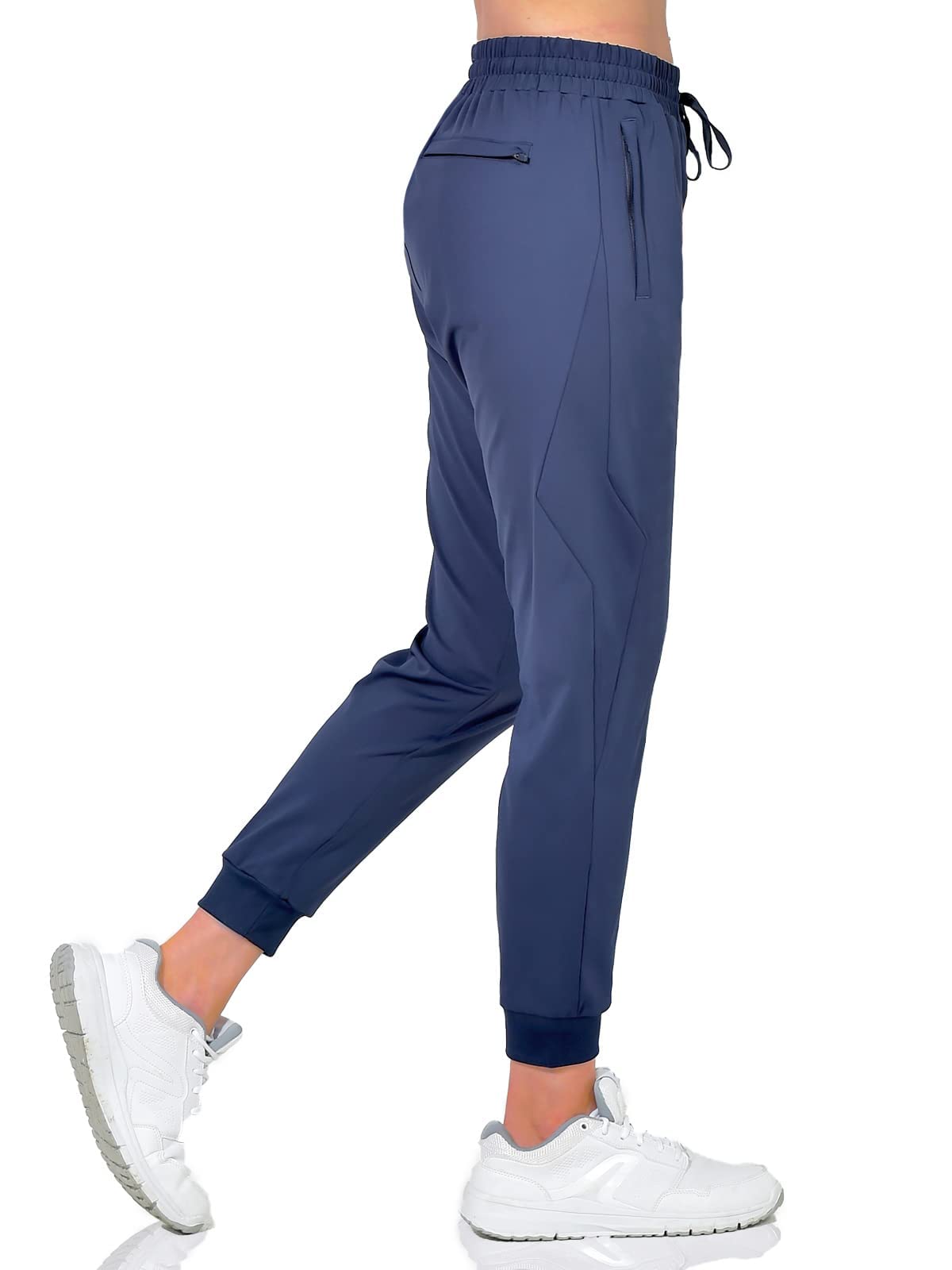 MYTREKALLY Women's Golf Pants Workout Gym Pants Joggers Athletic Tapered  Track Pants for Training, Running, Yoga Navy Large