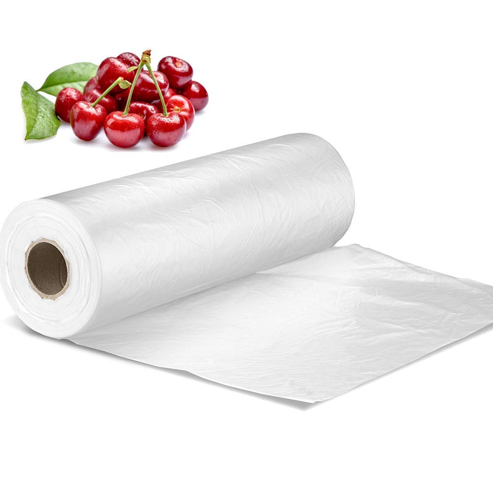 12” x 20” Plastic Bags Roll, PAPRMA Clear Food Storage Bags 350pcs on a  Roll, Plastic Produce Bags for Food Vegetable Bread Fruit Meat, Plastic  Clear