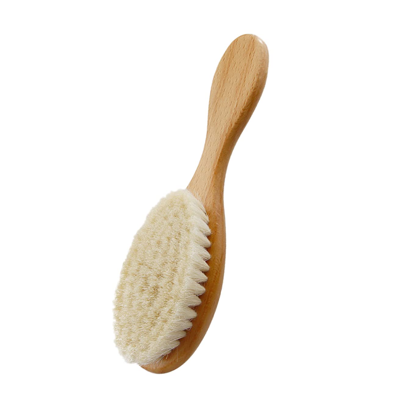 DOITOOL 1pc Natural Hair Brush Wooden Hair Brush Hair Teasing Comb Newborn  Hair Brush Travel Hair Brush Newborn Baby Comb Wool Brush Shower Brush Baby  Shampoo Massage Brush Bath Brush Set White