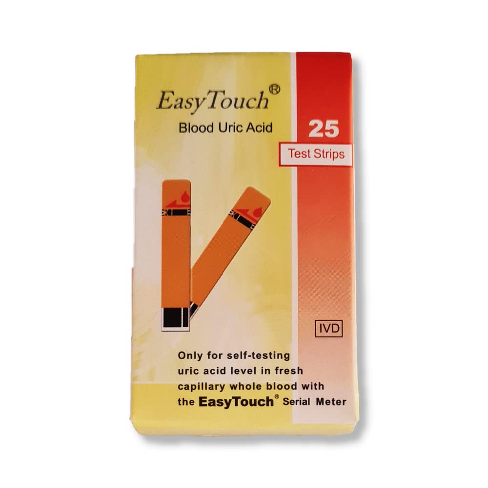 EasyTouch Blood Uric Acid Test Strips 25 Test Strips Refill for
