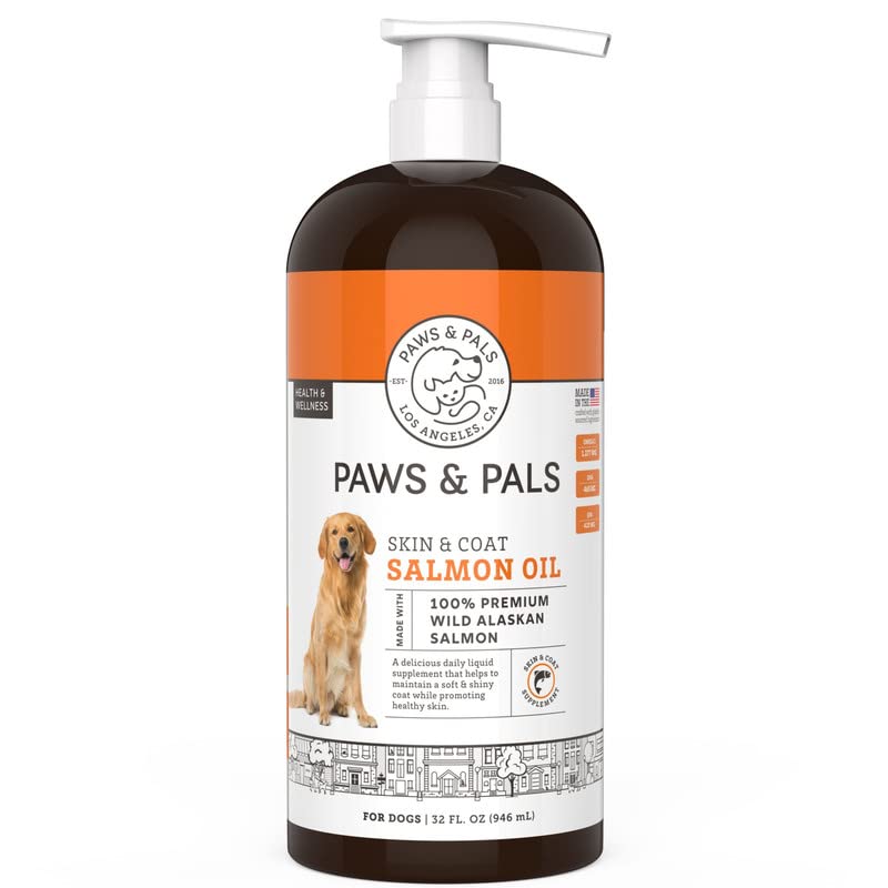 Wild Alaskan Salmon Oil for Dogs & Cats - Omega 3 Skin & Coat Support -  Liquid Food Supplement for Pets - Natural EPA + DHA Fatty Acids for Joint  Function, Immune & Heart Health, 32 Fl Oz : Pet Supplies 