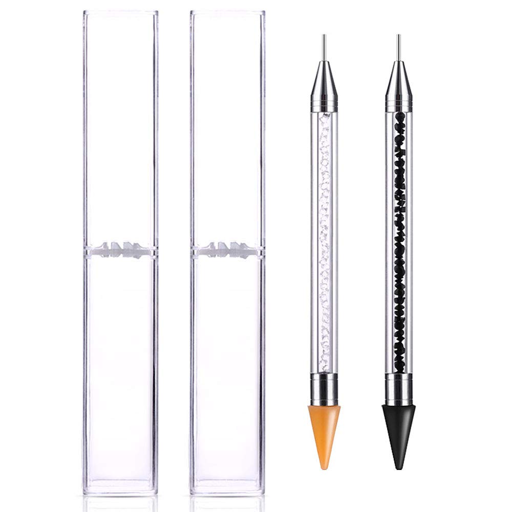 Nail Rhinestones Picker Wax Pencil For Rhinestones, Dual-End Wax Pen for  Nail Gems &