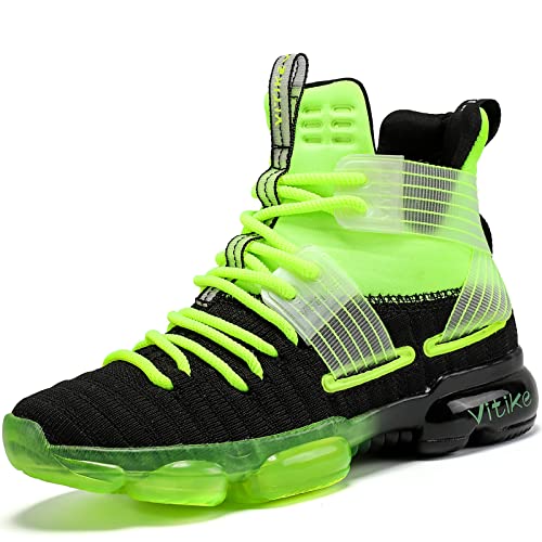 JMFCHI Kids Basketball Shoes High-top Sports Shoes Sneakers Durable Lace-up  Non-Slip Running Shoes
