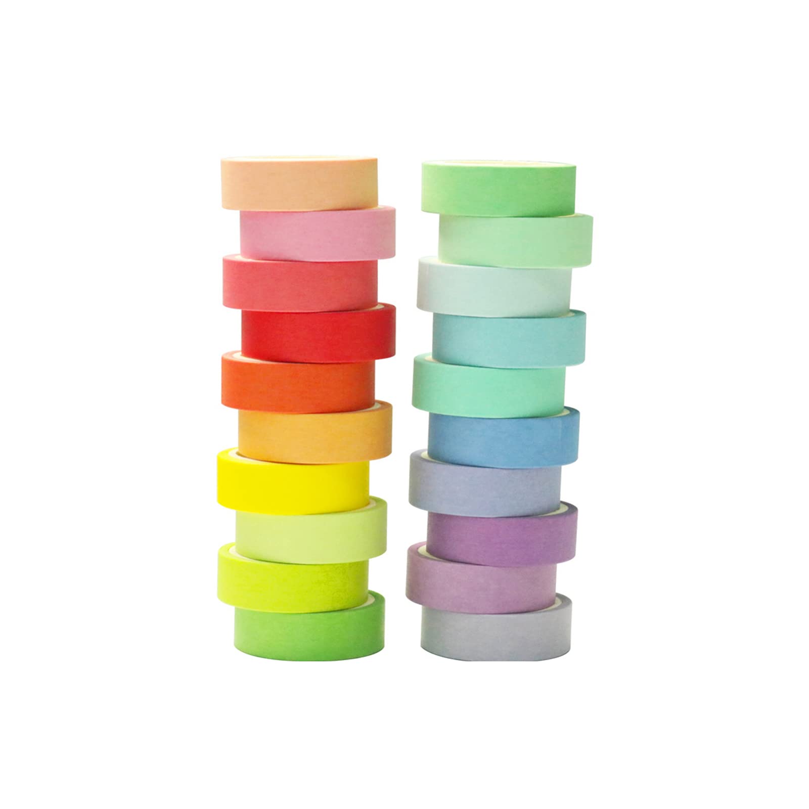 Pastel Color Narrow Solid Washi Tape Set