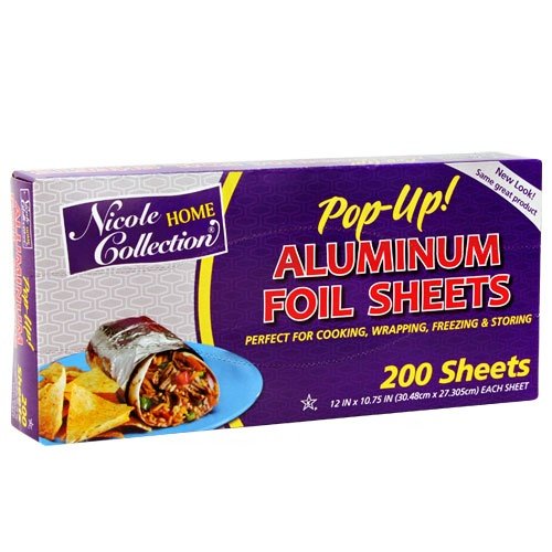 Nicole Home Collection Pre-Cut Aluminum Foil Sheets, 12x10.75