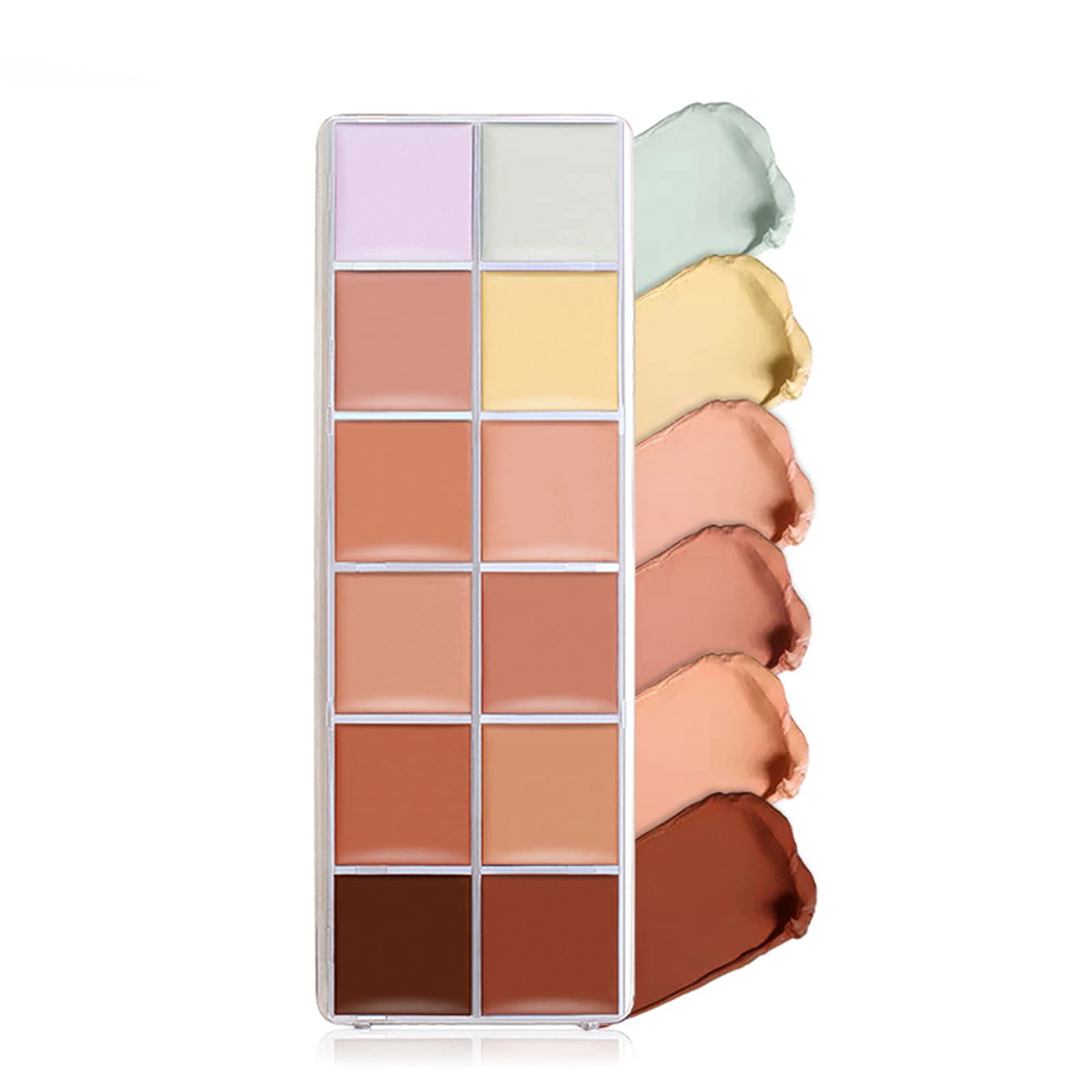 VERONNI Cream Concealer Palette 12 Colors Makeup Contour Face Contouring Cream  Palette Full Coverage Camouflage Base Foundation Makeup Palette  Professional Daily Makeup