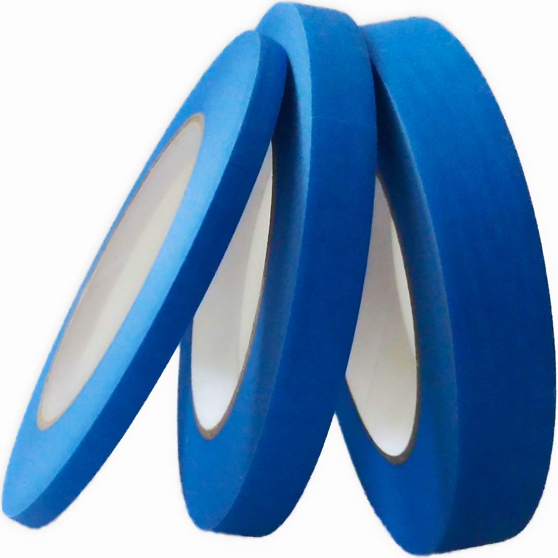 Blue Painters Tape 3 Pack, 1 inch, 1.4 inch, 2 inch, 60 Yards,  Multi-Surface Including Wall Painting, Labeling, Home, Office, Crafts,  Sharp Edge Lines