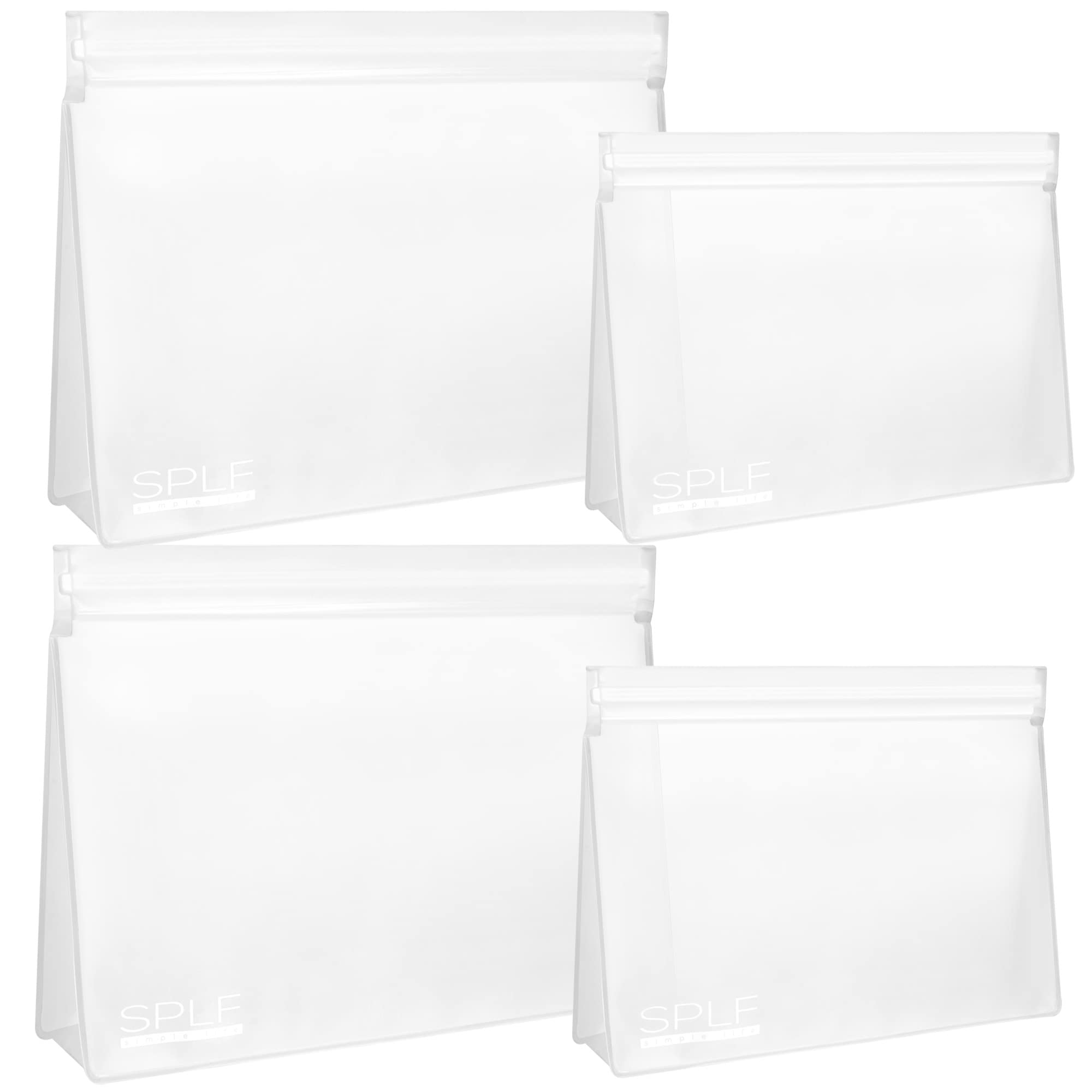 SPLF 4 Pack Leakproof Clear Toiletry bags TSA Approved Quart Size Zipper  Bags BPA Free Travel