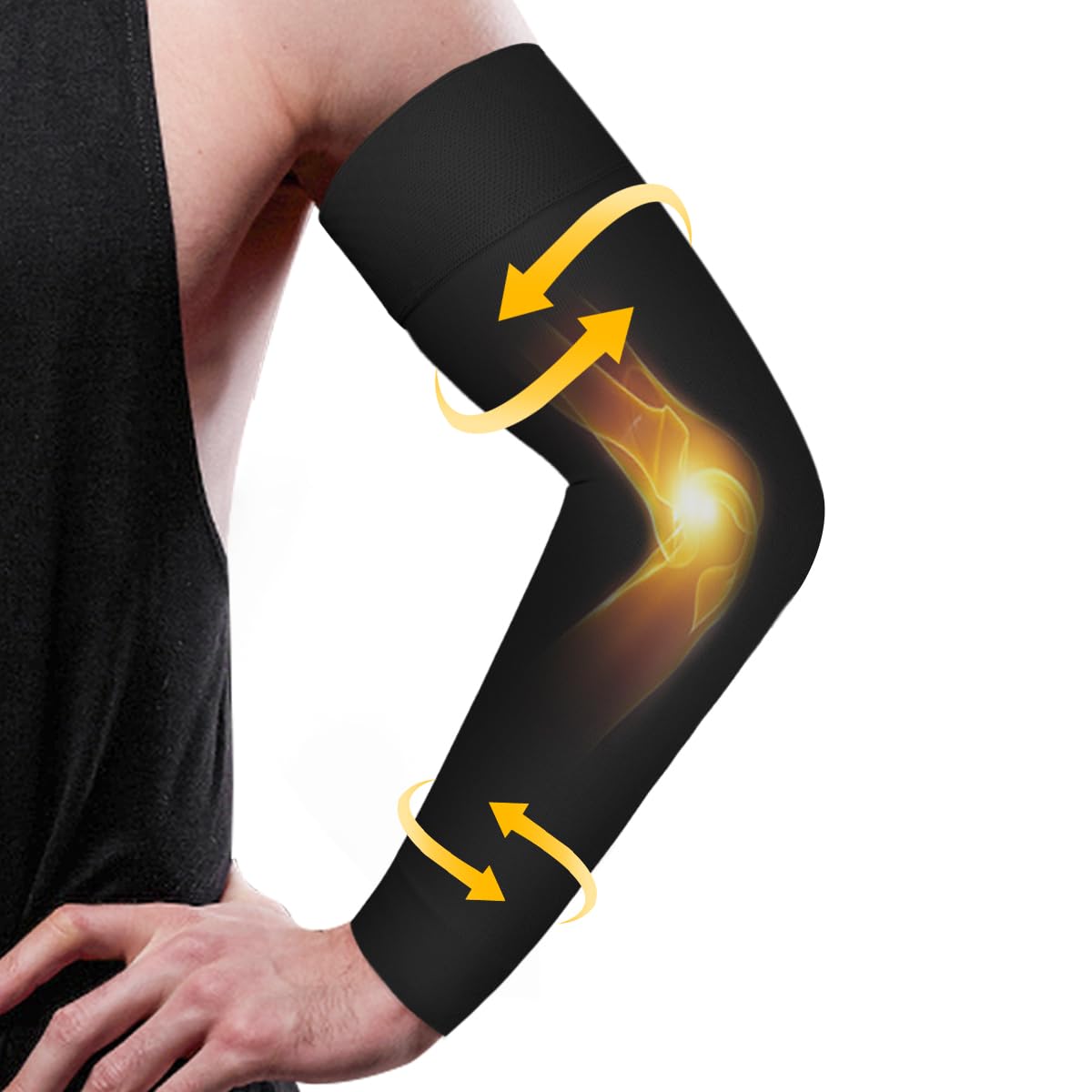 3 Pairs Lymphedema Compression Arm Sleeve for Men Women 20-30 mmHg Full Arm  S
