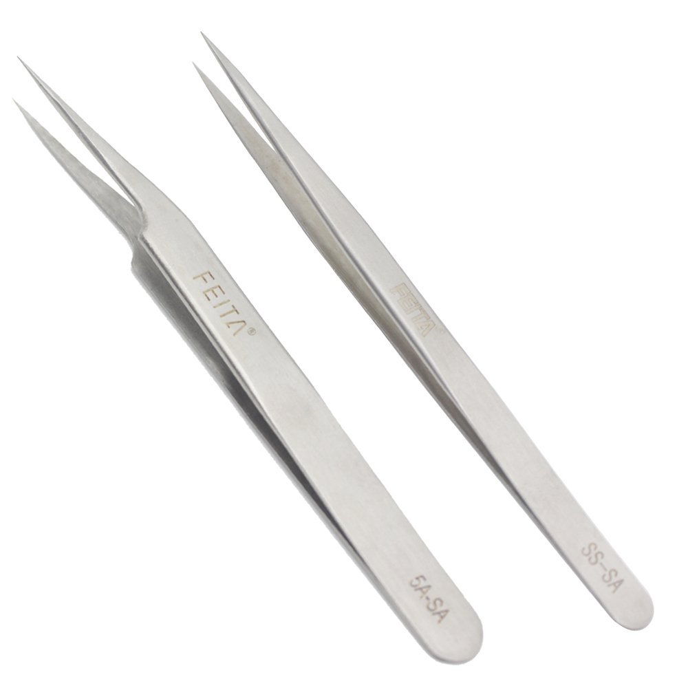 Precision Tweezers Set: ESD-Safe, Assorted Tips