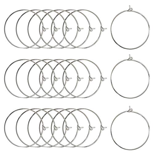 180Pcs Plated Wine Glass Beading Rings,Beading Hoop Rings Ear Wines Earring Hoops  for Jewelry Making Craft Art DIY - Imported Products from USA - iBhejo