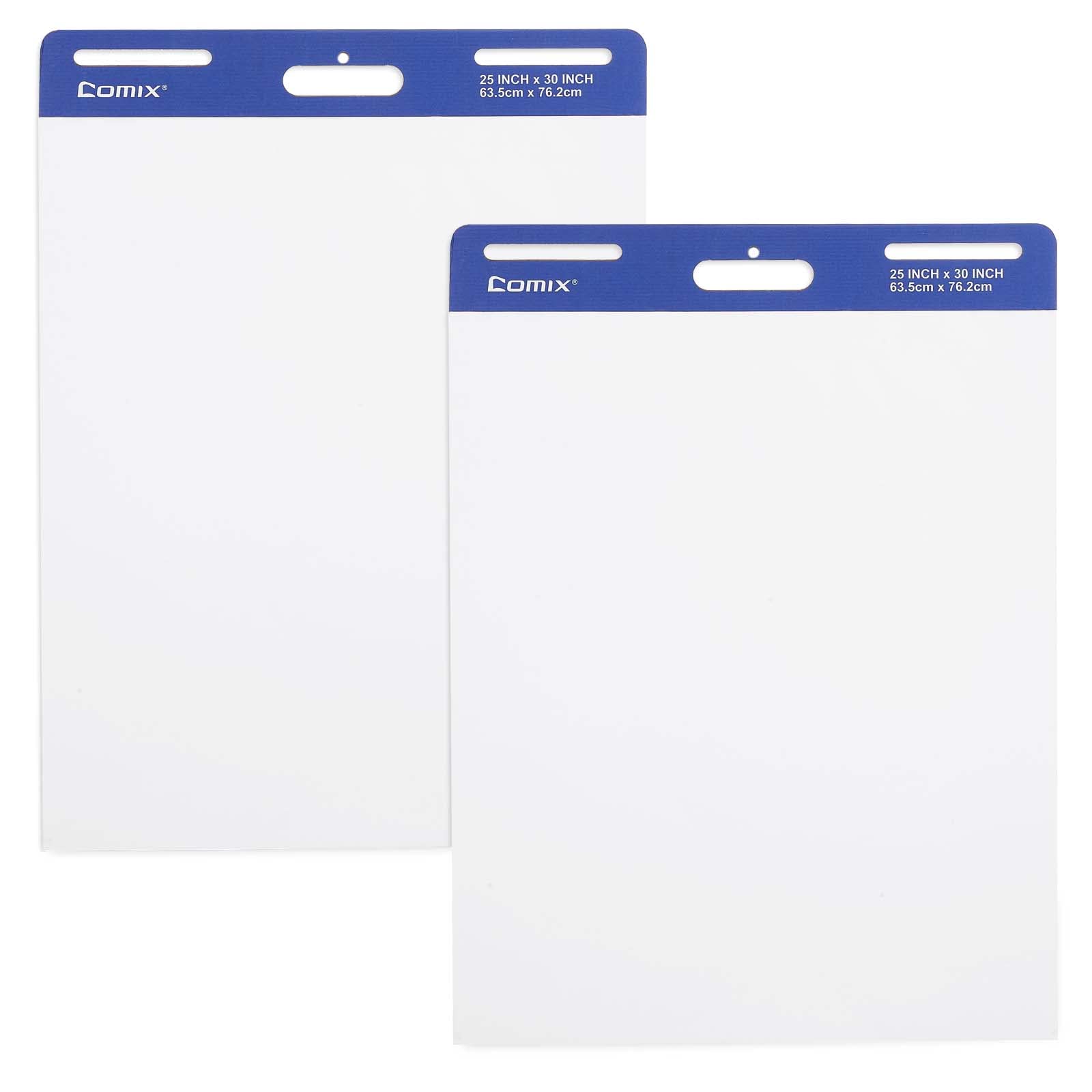 Comix Sticky Easel Pad, 25 x 30 Inches Flip Chart Paper for Teachers, Large  Self Stick