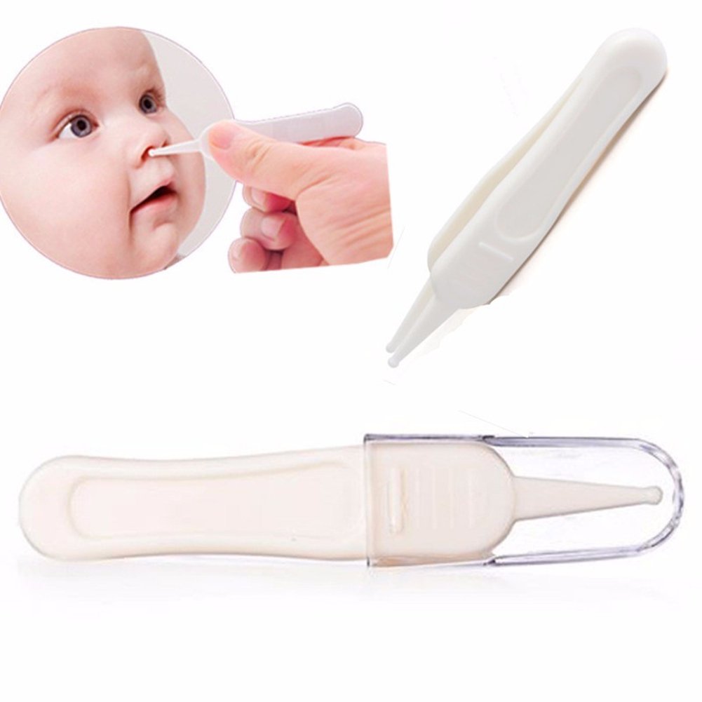 Baby Nose Cleaning Tweezers Booger Nipper Plier Ear Wax Remover Cleaner 