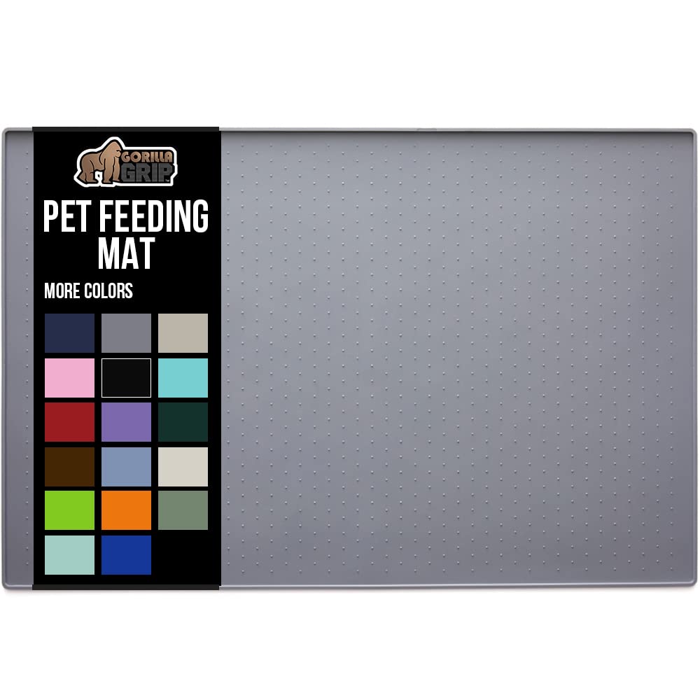 GetUSCart- Gorilla Grip Silicone Pet Feeding Mat, Waterproof, 23x15, Easy  Clean in Dishwasher, Raised Edges to Prevent Spills, Dogs and Cats  Placement Tray to Stop Food and Water Bowl Messes on Floor