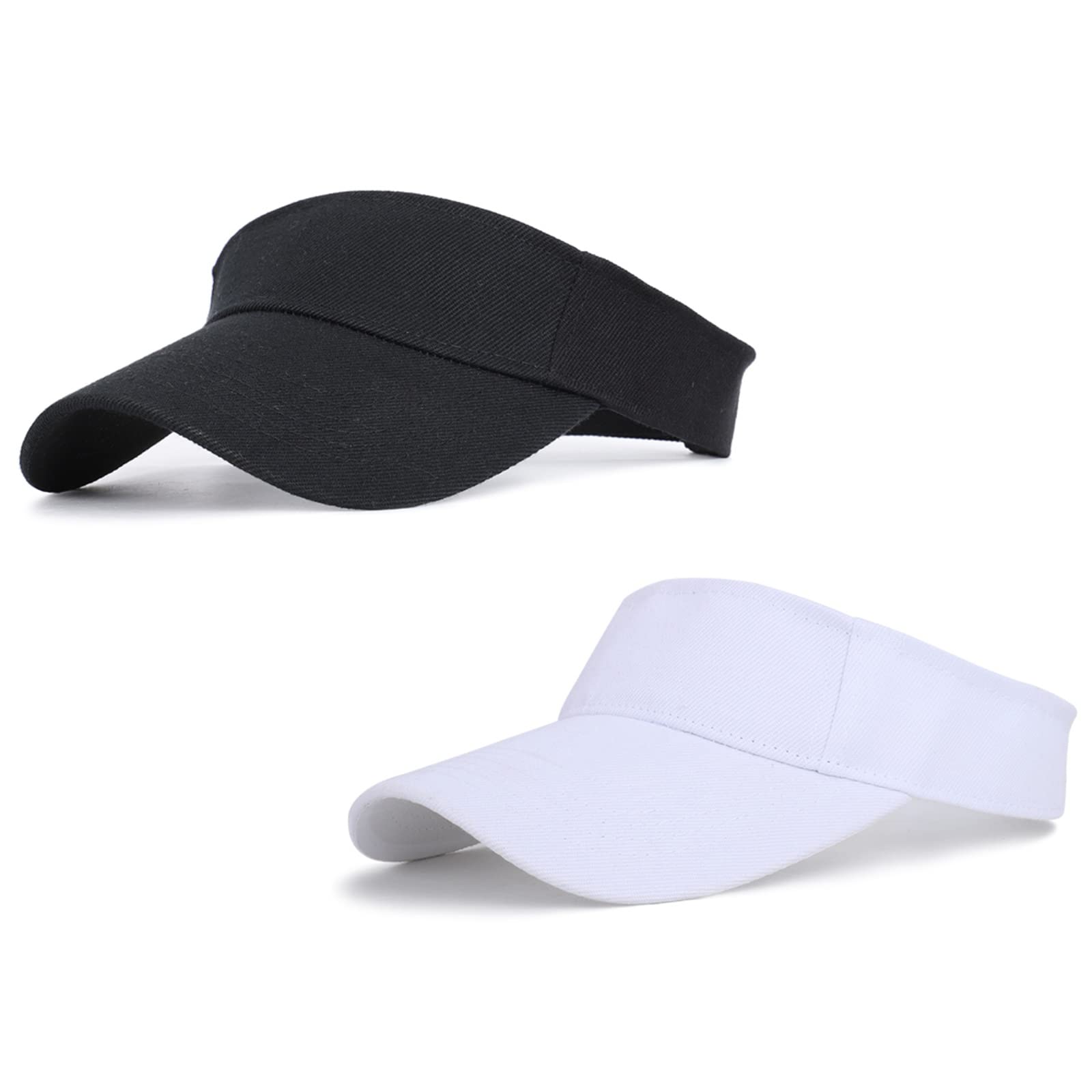 Sport Sun Visor Hats for Women Men - Adjustable Empty Top Baseball Sun Cap  Running Tennis Hats