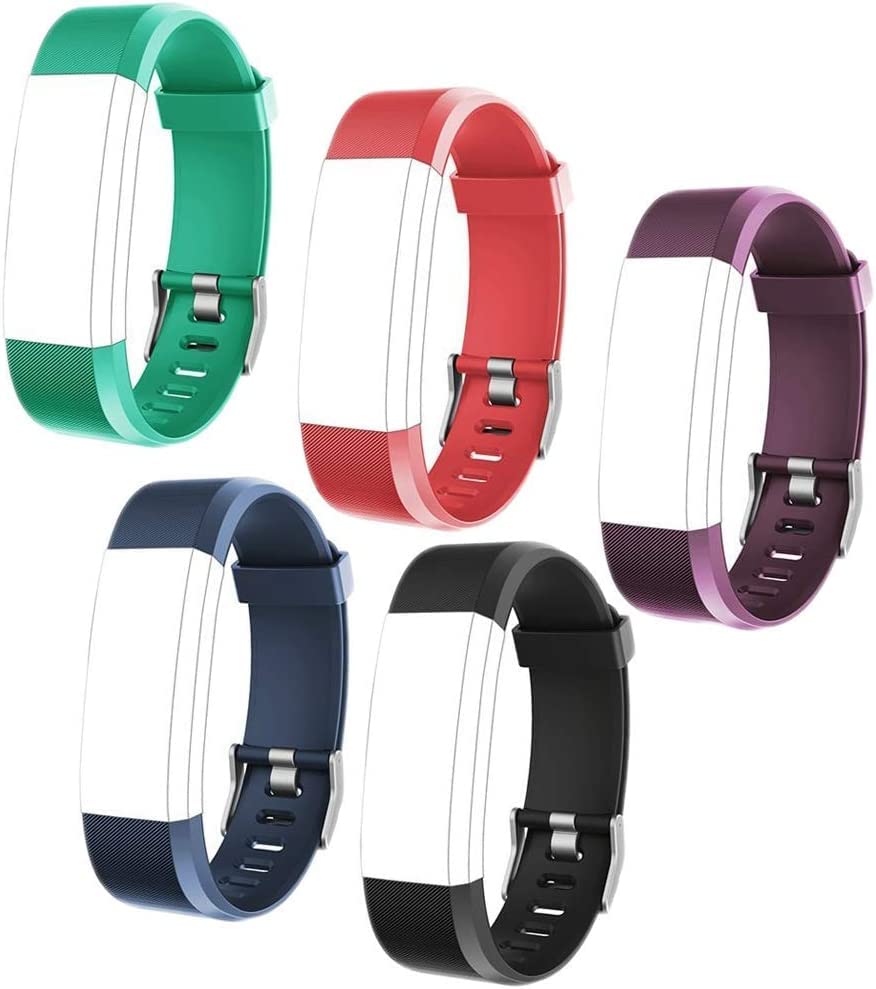 6-Pack Bands Compatible with Veryfitpro Smart Watch ID205 ID205L ID215G  ID205U ID205S ID216 Replacement Band, Quick Release Silicone Watch Straps  for Women&Men Multicolor6-Pack