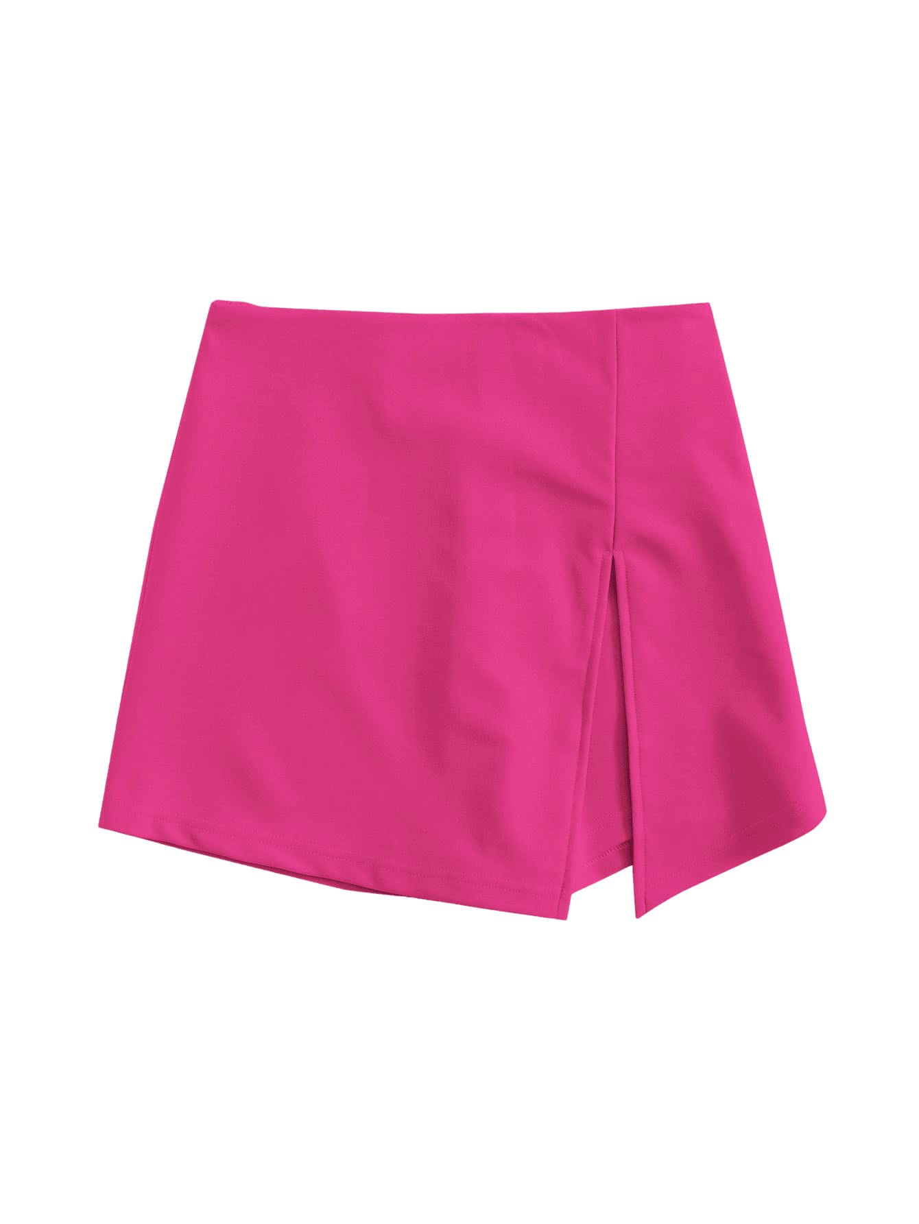 Floerns Women's Plus Size Asymmetrical Skorts High Waisted Skirts