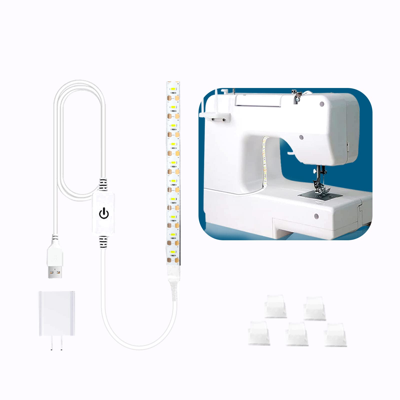  Amazing power Bright Sewing Strip Light with Touch Dimmer Cold  White 6500K : Arts, Crafts & Sewing