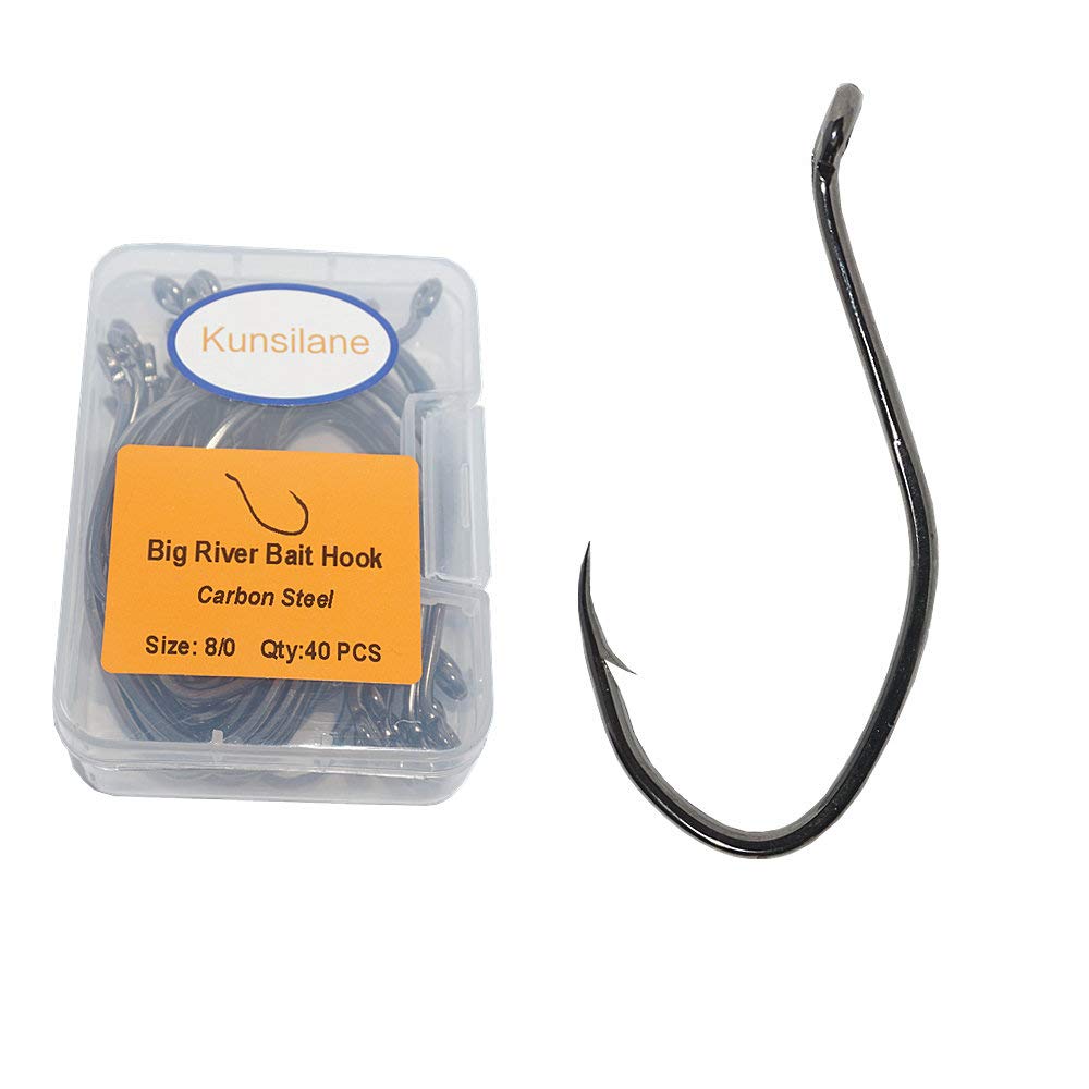 Catfish Hooks Big River Bait Hook 25-50pcs of 4/0-10/0 High Carbon Steel