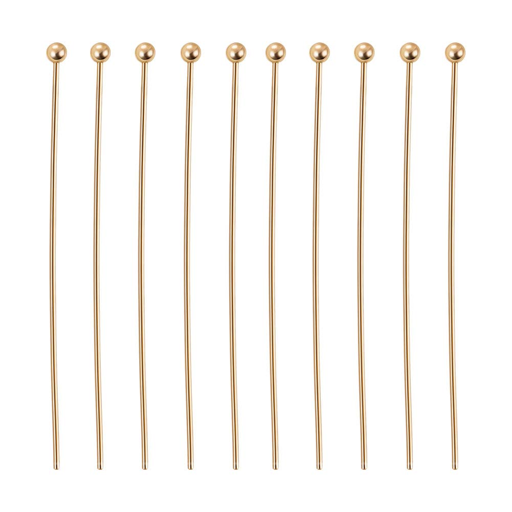 CHGCRAFT About 235Pcs 21 Gauge 60mm Length Brass Ball Head Pins Metal End  Headpins Findings for Jewelry Beading Dangle Earring Making, Antique Bronze