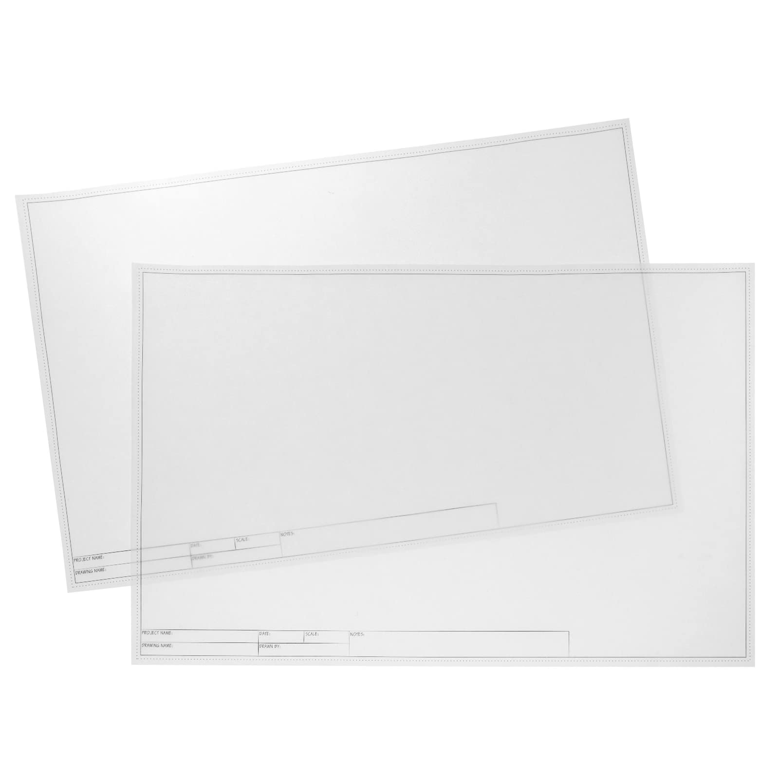 Translucent Architectural Vellum Paper Drafting Sheets 11x17 with Engineer  Title Block (20 Pieces)