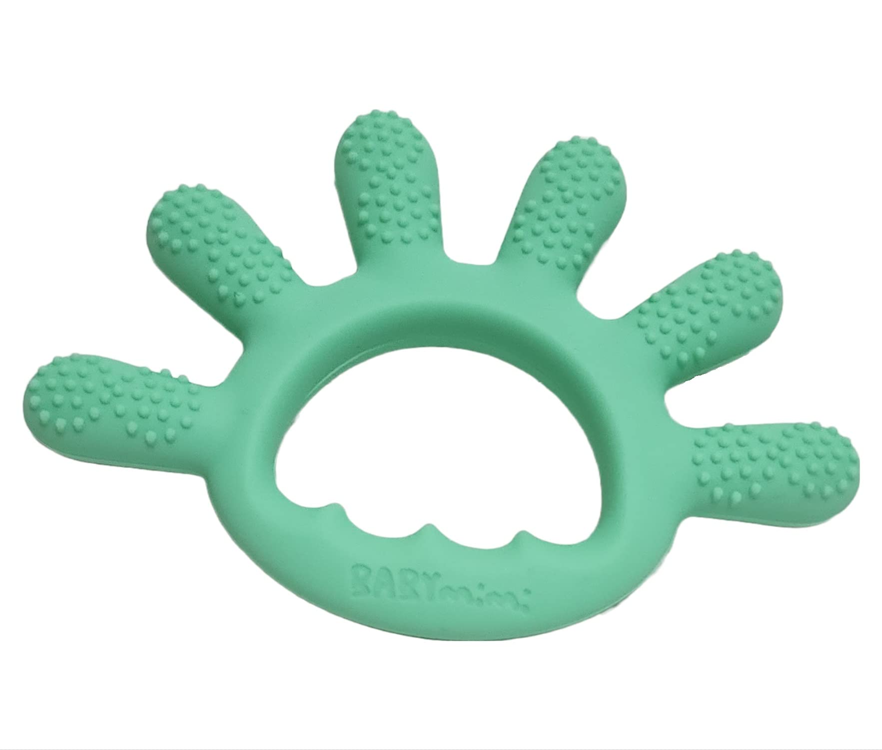 Shield baby teether has a unique textured design that provides