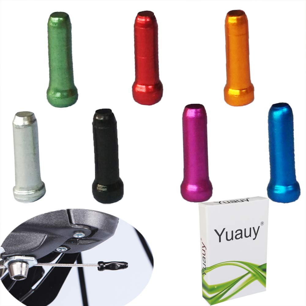 50 Pack Bike Brake Gear Cable End Caps Tips Crimps Derailleur Tips For Road Bike Mountain Bike