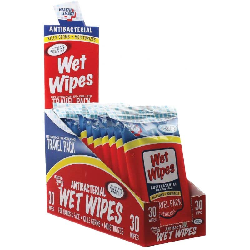 Wet Wipes Travel Pack Face and Body 360 Wipes 12 travel packs of 30