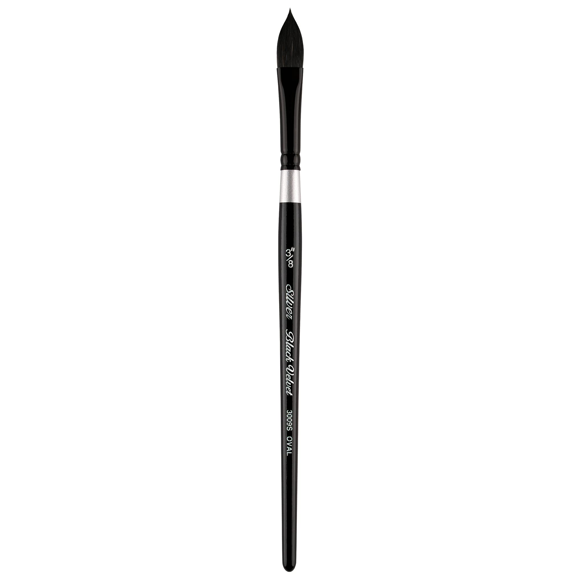 Silver Brush Limited 3009S3/8in Black Velvet Oval Watercolor Paint