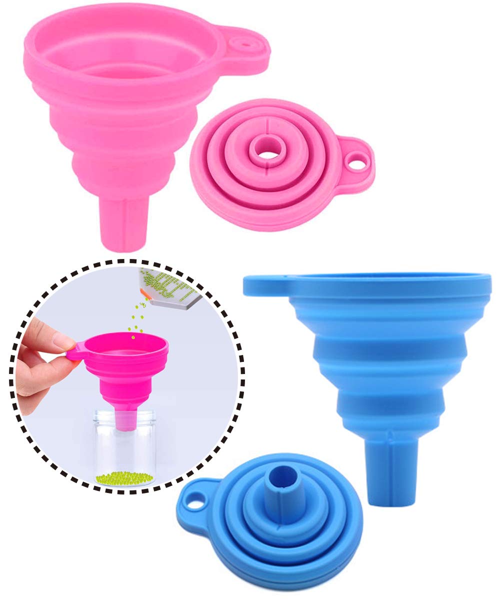 Silicone Funnel Pourer For Diamond Painting Retractable - Temu