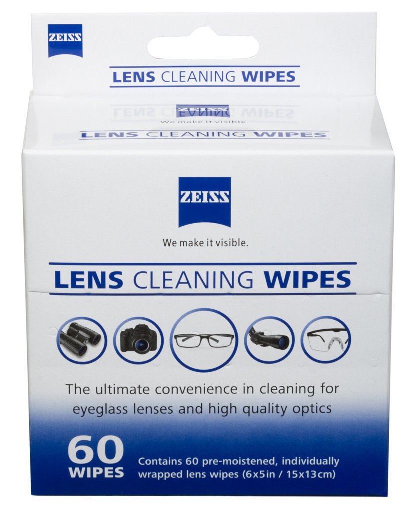 Zeiss Pre-Moistened Lens Cleaning Wipes 6 x 5-Inches 60 count 60